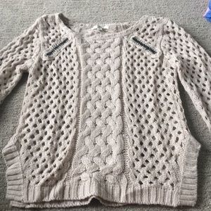 Dry goods beige sweater with chains